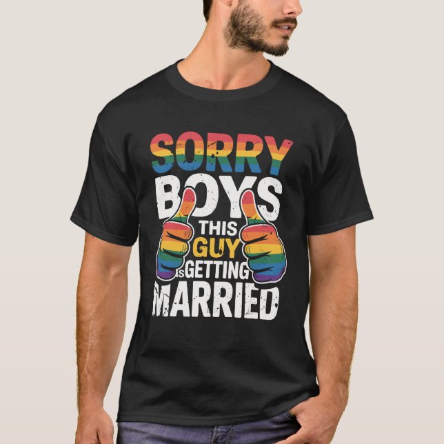 Camiseta Despedida de soltero Lgbt Gay Novio Novia Este Tip (Anverso)