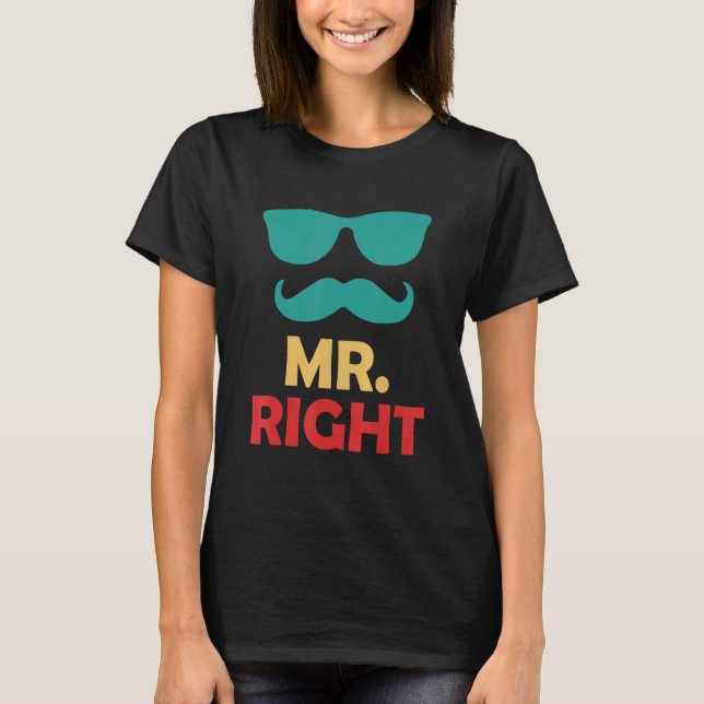 Camiseta Despedida de Soltero Novio Dice Sr. Correcto Noche (Anverso)