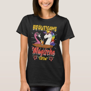 Camiseta Despedida de soltero Novio Novia Unicornio