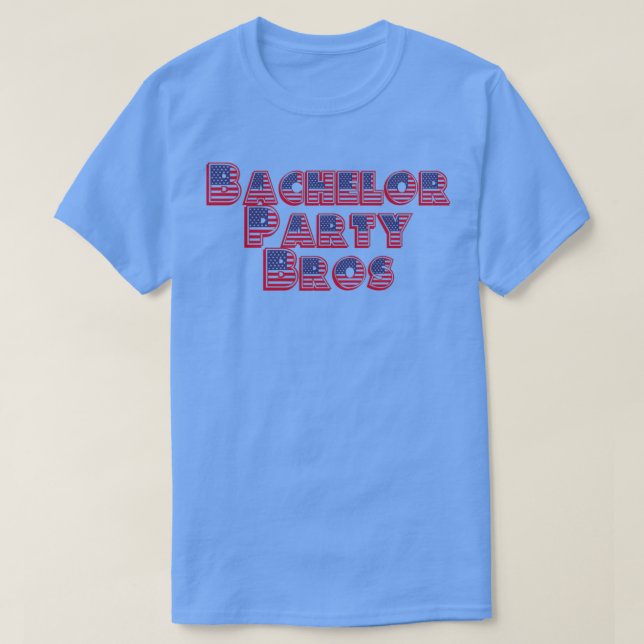 Camiseta Despedida de soltero rompe la bandera americana (Diseño del anverso)