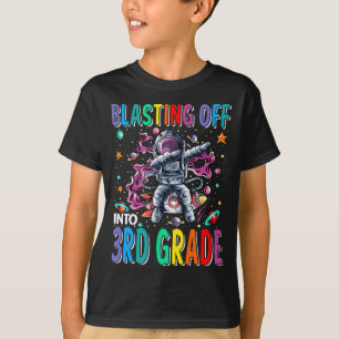 Camiseta Despegando en cohete espacial de tercer grado