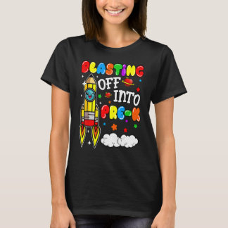 Camiseta Despegando en el pre-K de vuelta a los escolares n