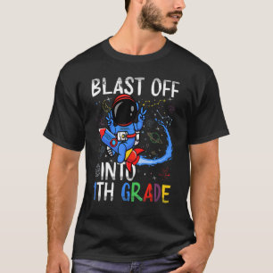 Camiseta Despegue al 1er Grado Primer Día de Escuela Espaci