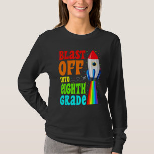 Camiseta Despegue al 8vo Grado Feliz Primer Día de Escuela