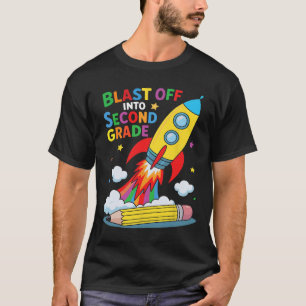 Camiseta Despegue al segundo grado primer día de escuela