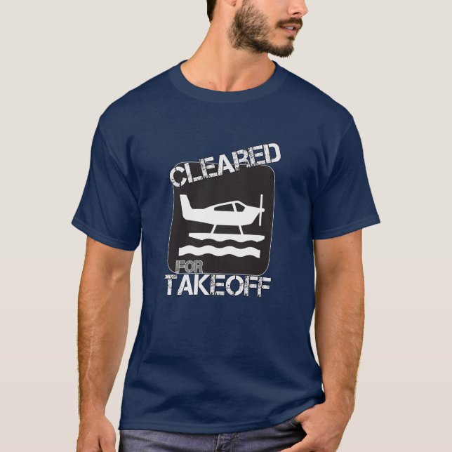 Camiseta Despejado para el despegue - Amantes del avión de  (Anverso)