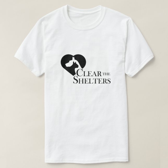 Camiseta Despeje los refugios rescatan un perro o un gato (Diseño del anverso)