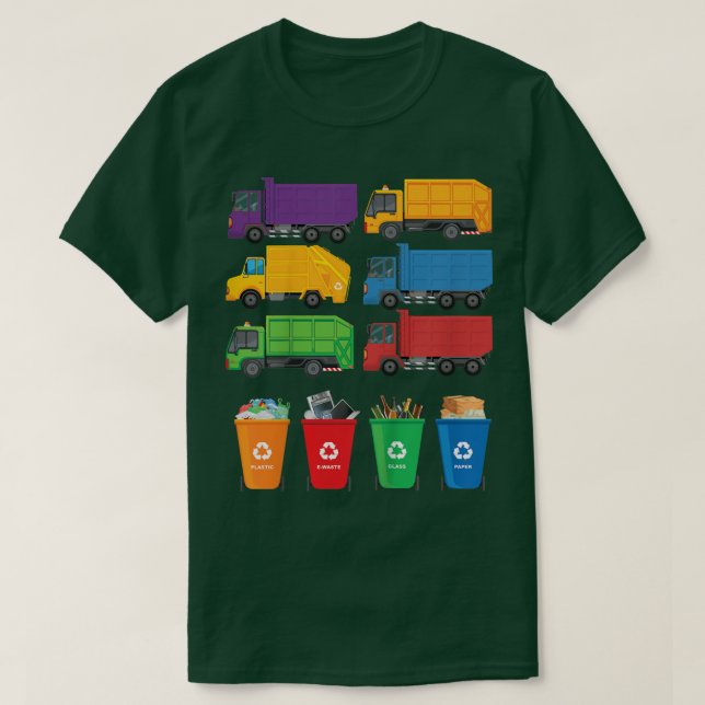 Camiseta Desperdicios de basura Separ el día del reciclaje  (Diseño del anverso)