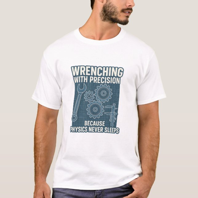 Camiseta Despertando con precisión porque la física nunca v (Anverso)