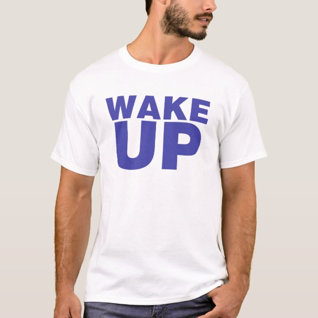 Camiseta Despertar azul (Anverso)