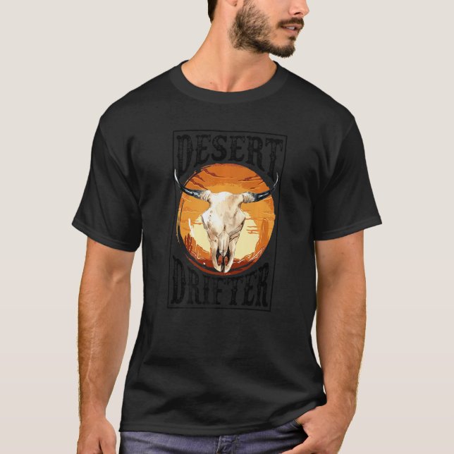 Camiseta Despertar del desierto del atardecer del cráneo de (Anverso)