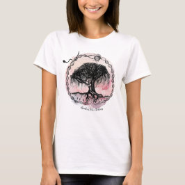 Camiseta Despertar el árbol de la diosa en rosa