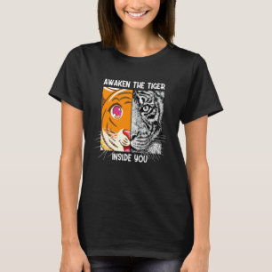 Camiseta Despertar El Tigre Dentro De Ti Gato Depredador Si