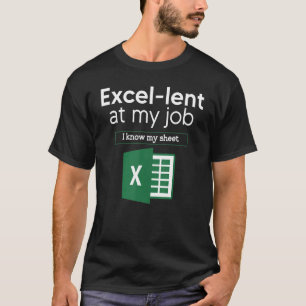 Camiseta Despertar En El Contador De Hoja De Cálculo Excel