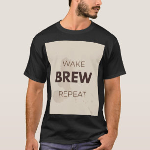 Camiseta Despertar Preparar Repetir Rutina Divertida de Afi