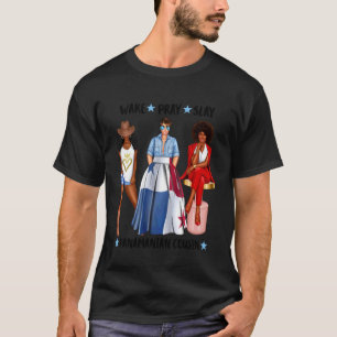 Camiseta Despertar Rezar Matar Prima Panameña Mujeres Negra