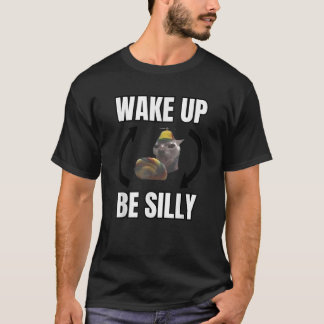 Camiseta Despertarse Ser Tonto Meme de Gato Divertido Despe
