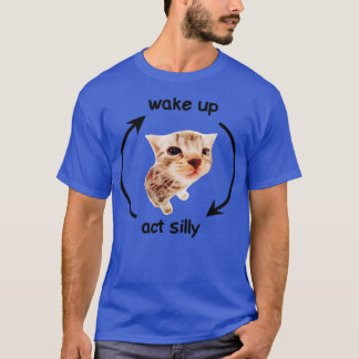 Camiseta Despierta Acto Silencioso Gato Gracioso
