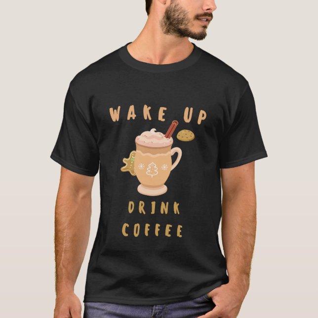 Camiseta Despierta con café (Anverso)