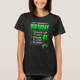 Camiseta Despierta Cumple 41 Juega Todo el Día Jugador Cump