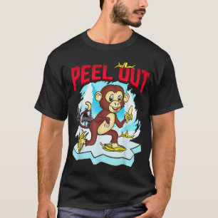 Camiseta Despierta Graciosa Chimpanzee Cute Monkey Ice Skat