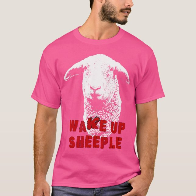 Camiseta Despierta Oveja Lavada de Cerebro (Anverso)