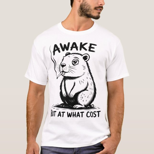 Camiseta Despierta Pero A Qué Coste Capybara (Anverso)
