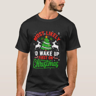 Camiseta Despierta Primero En Navidades Familia Graciosa Al
