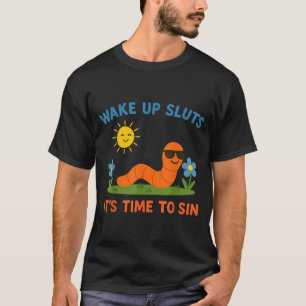 Camiseta Despierta S Es Hora De Pecar Humor Adulto Divertid