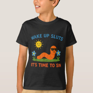 Camiseta Despierta S Es Hora De Pecar Humor Divertido Para 