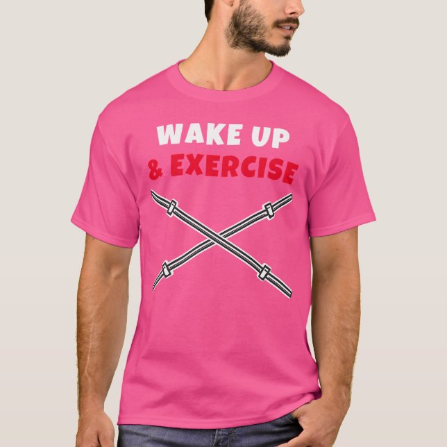 Camiseta Despierta Y Ejerza Barbell (Anverso)