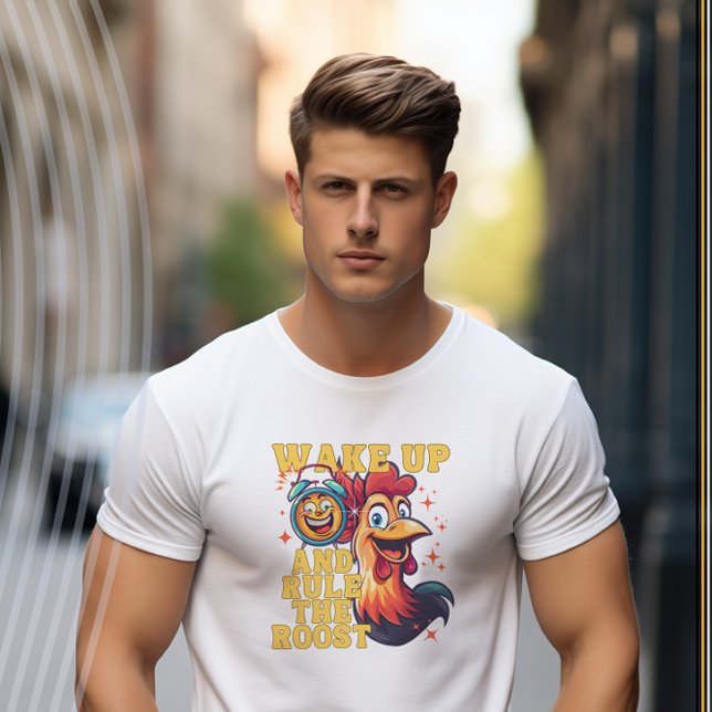 Camiseta Despierta y gobierna el gallo más gracioso (Subido por el creador)