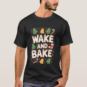 Camiseta Despierta y Hornea Sprinkle de Galletas de Navidad