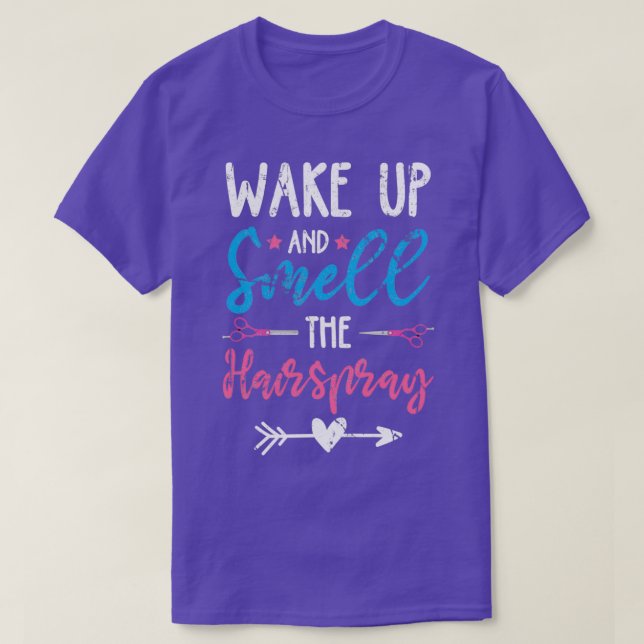 Camiseta Despierta y huele el aerosol de pelo (Diseño del anverso)