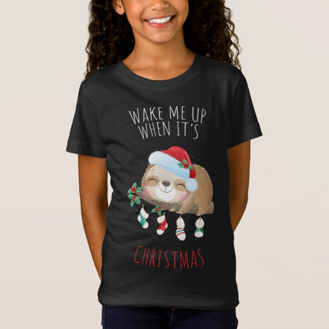 Camiseta Despiértame cuando los Navidades se burlan de la n (Anverso)