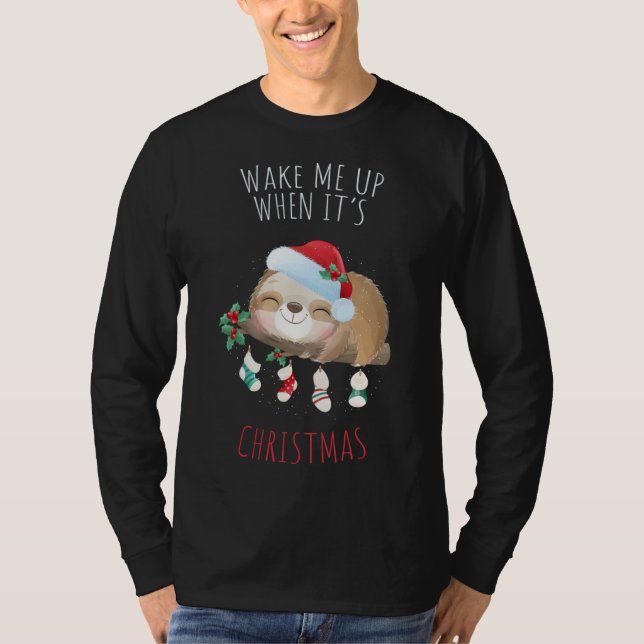 Camiseta Despiértame cuando los Navidades se burlan de la n (Anverso)