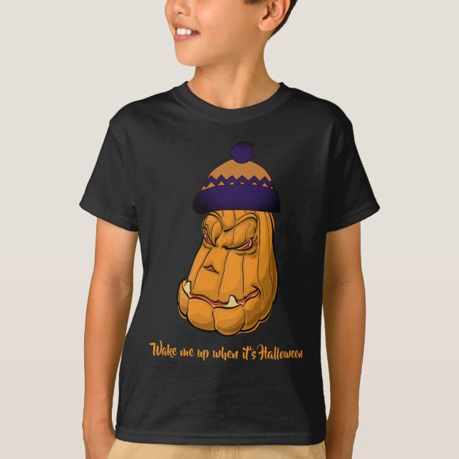 Camiseta despiértame cuando sea halloween (Anverso)