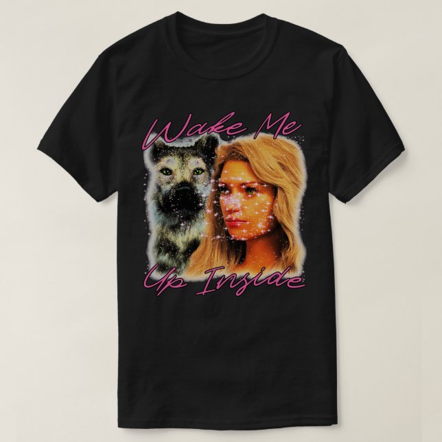 Camiseta Despiértame Dentro Del Perro Y De La Mujer Purpuri (Diseño del anverso)