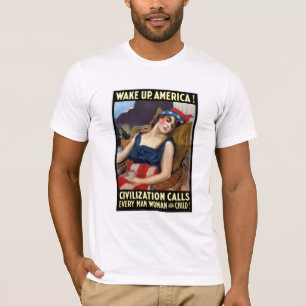 Camiseta ¡Despierte América! Llamadas de la civilización