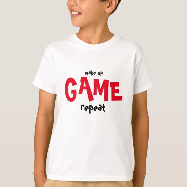 Camiseta despierte y del juego para los (Anverso)