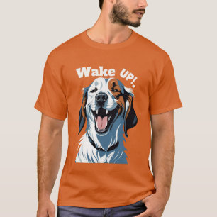 Camiseta ¡¡Despierten!! Arte pop del recuperador de oro de 