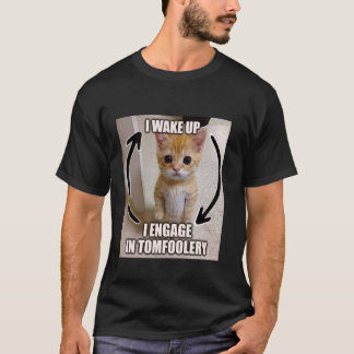 Camiseta Despierto Me Involucro En El Tonto Meme Cat Fu