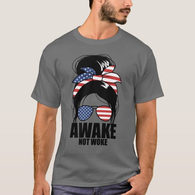 Camiseta Despierto no despertó desordenado despertar de muj (Anverso)