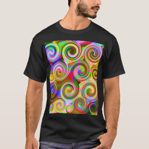 Camiseta Desplazamiento abstracto geométrico pastel