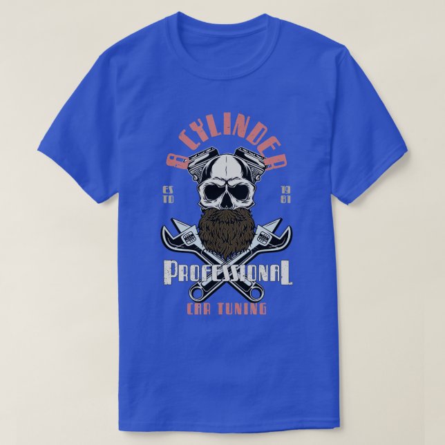 Camiseta Desplazamiento de cilindros V8 de los hombres (Diseño del anverso)