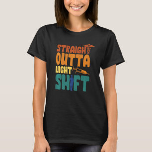 Camiseta Desplazamiento directo fuera de la noche turno de