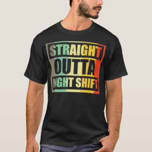 Camiseta Desplazamiento directo fuera de la noche Turno de 