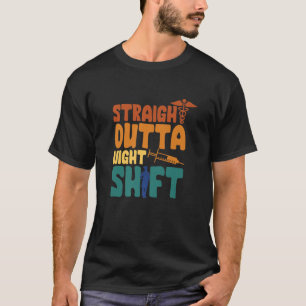 Camiseta Desplazamiento directo fuera de la noche turno de