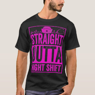 Camiseta Desplazamiento directo fuera de la noche Turno Fun