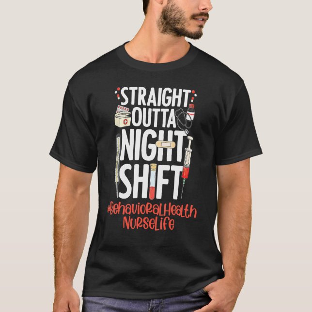Camiseta Desplazamiento directo hacia fuera de la noche Enf (Anverso)